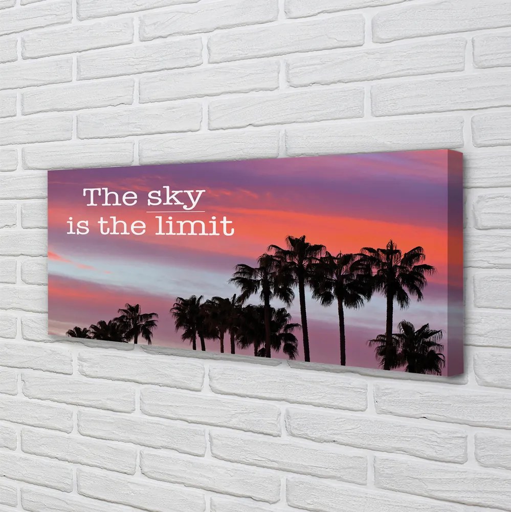 Duży obraz na płótnie Palmy o Złotej Godzinie