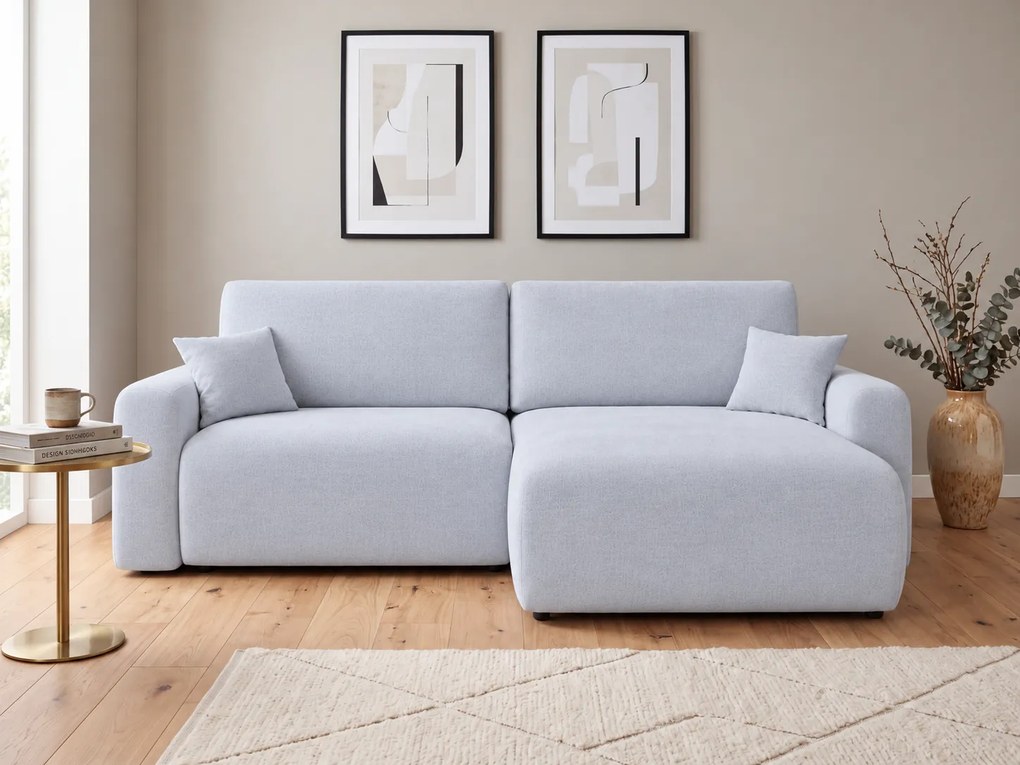 Rozkładany narożnik dwustronny L NORDEN PAROS 250x140 cm, jasnoszary