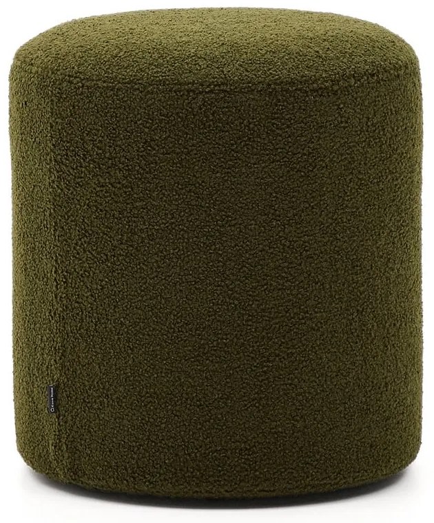 Zielony puf z materiału bouclé Kaeli – Kave Home