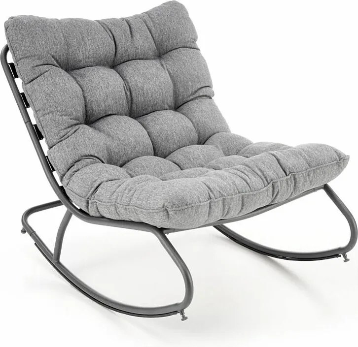 Fotel bujany GATTO szary