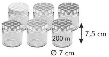 Słoiki do przetworów TESCOMA DELLA CASA 200 ml, 6 szt.