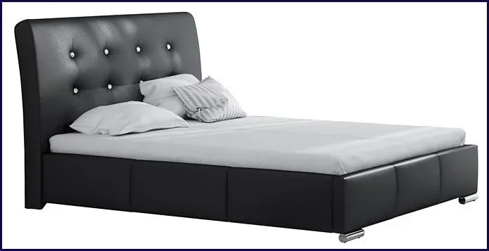 Łóżko tapicerowane do sypialni glamour Helik 180x200 - 44 kolory