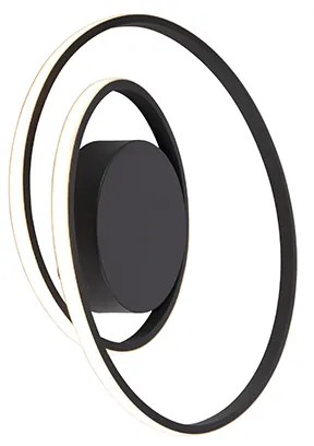Designerska lampa sufitowa czarna w tym LED 3-stopniowy ściemniacz - KrulaDesignerski Oswietlenie wewnetrzne