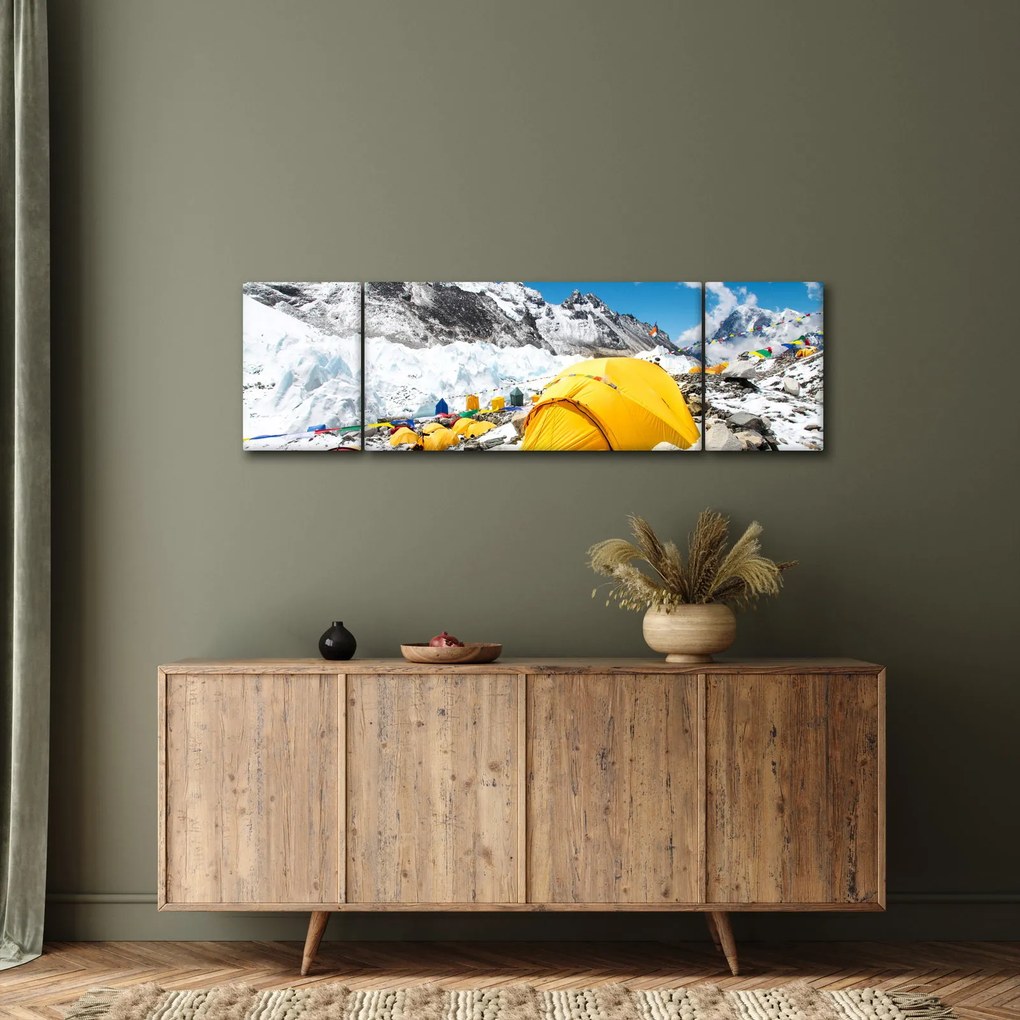 Obraz - Kemping w górach (170x50 cm)