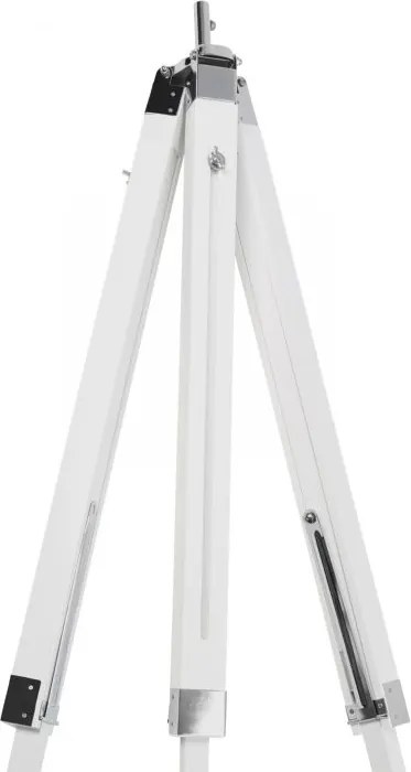 JAGO Lampa podłogowa ze statywem drewnianym, biały mat