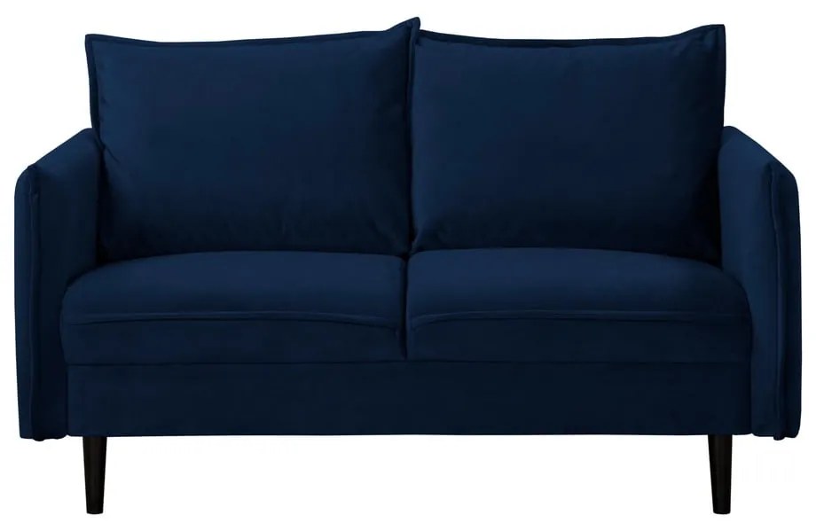 Ciemnoniebieska aksamitna sofa 138 cm Juli – Ropez