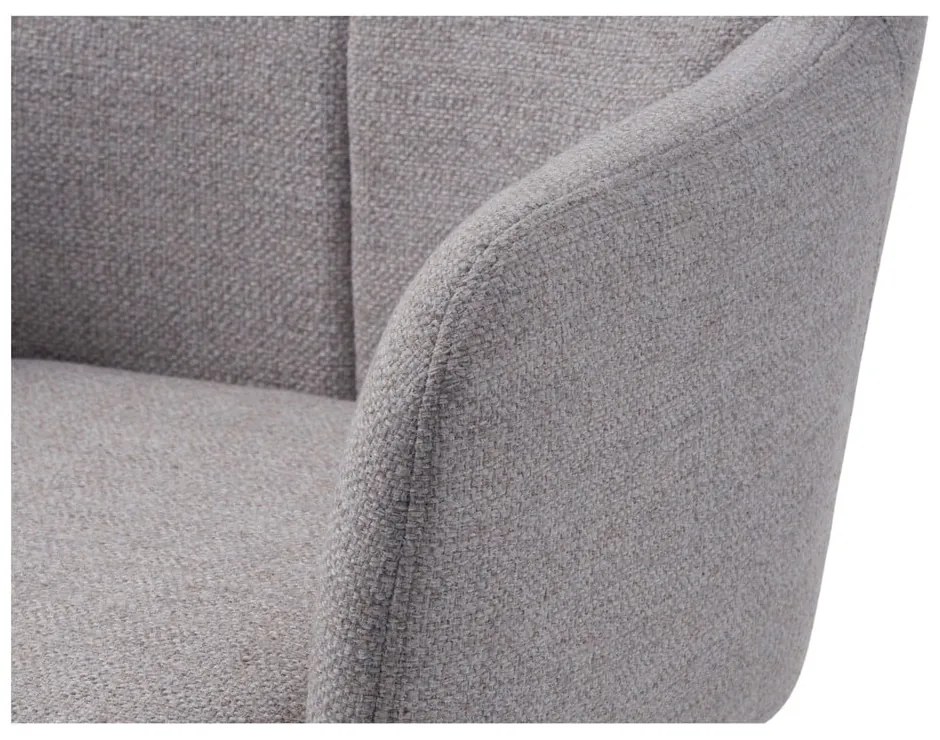 Jasnoszary obrotowy fotel wypoczynkowy Manning – Unique Furniture