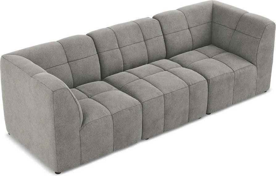 Szara aksamitna sofa 255 cm Aloha – Makamii