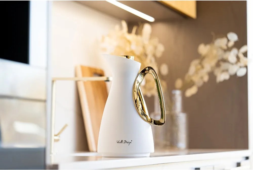 Termos w biało-złotym kolorze 1 l Alessia – Vialli Design