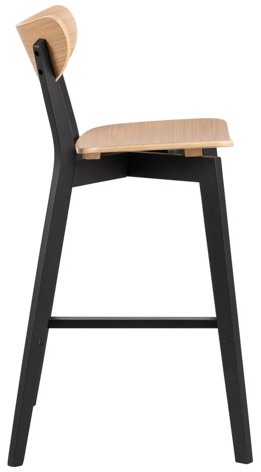 Czarno-naturalne hokery z drewna kauczukowego zestaw 2 szt. 105 cm Roxby – Actona