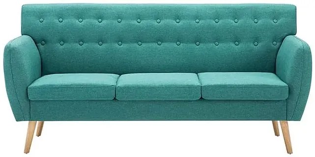 3-osobowa zielona sofa pikowana Metari 3X