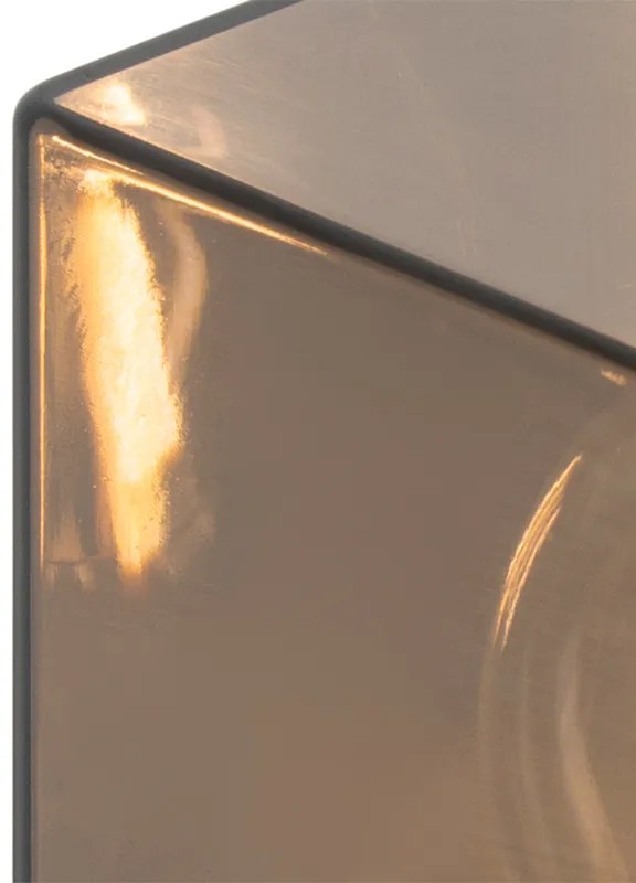 Zewnetrzna Stojąca lampa ogrodowa czarna 50 cm IP44 z przydymionym szkłem - Denmark Nowoczesny Oswietlenie zewnetrzne