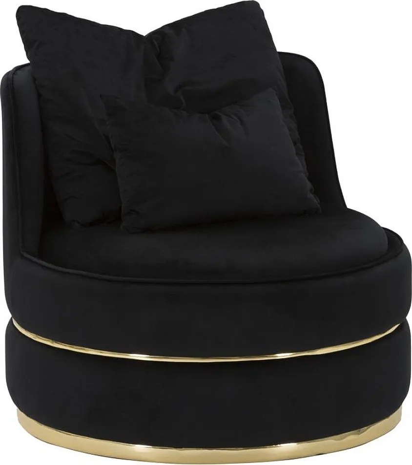 Fotel VKH309, Czarny, 84x84x72 cm, Kendra Home