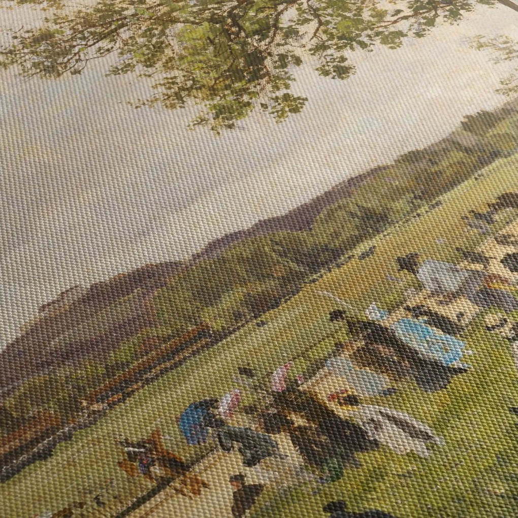 Obraz - French 19th Century, Race Course at Longchamps, reprodukcje (125x70 cm)