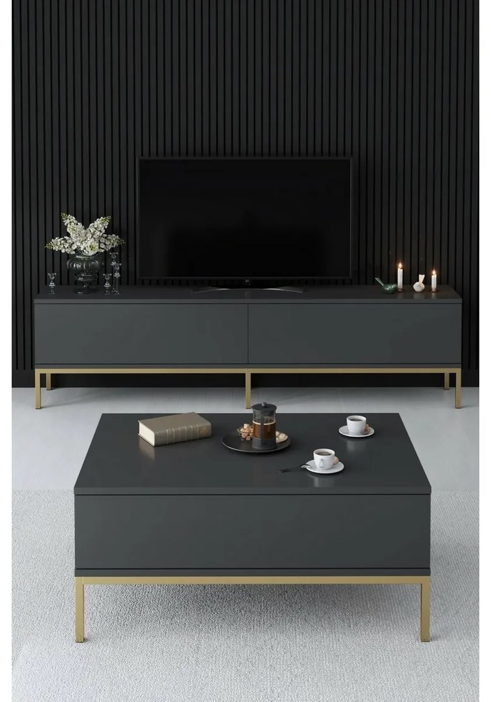 Stolik konferencyjny Lord Anthracite and Gold