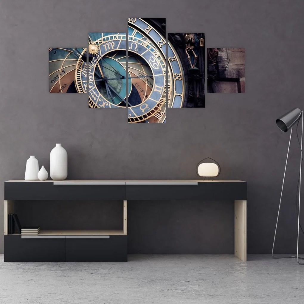 Obraz - Praski zegar astronomiczny, Praga (125x70 cm)