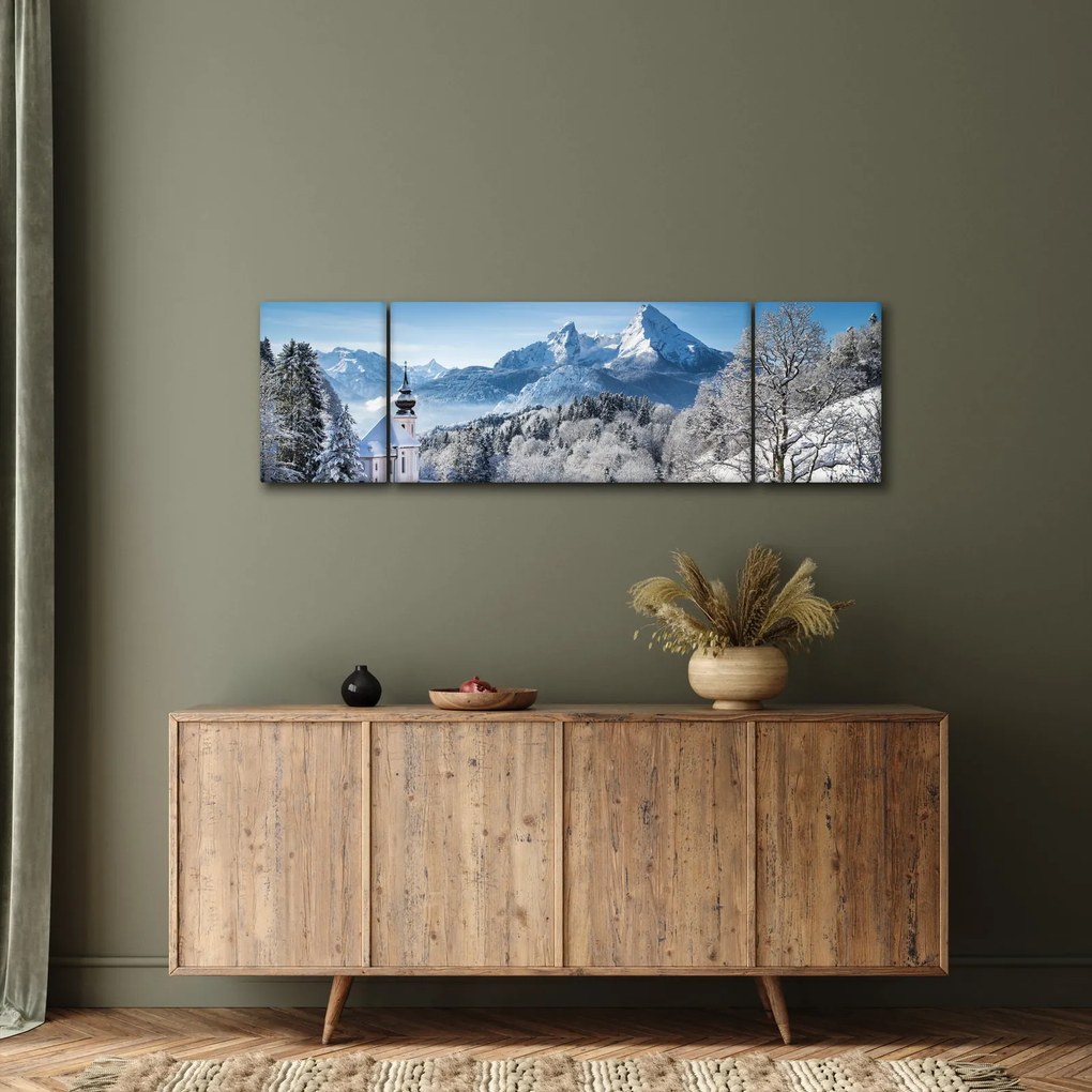 Obraz - Zaśnieżony krajobraz (170x50 cm)