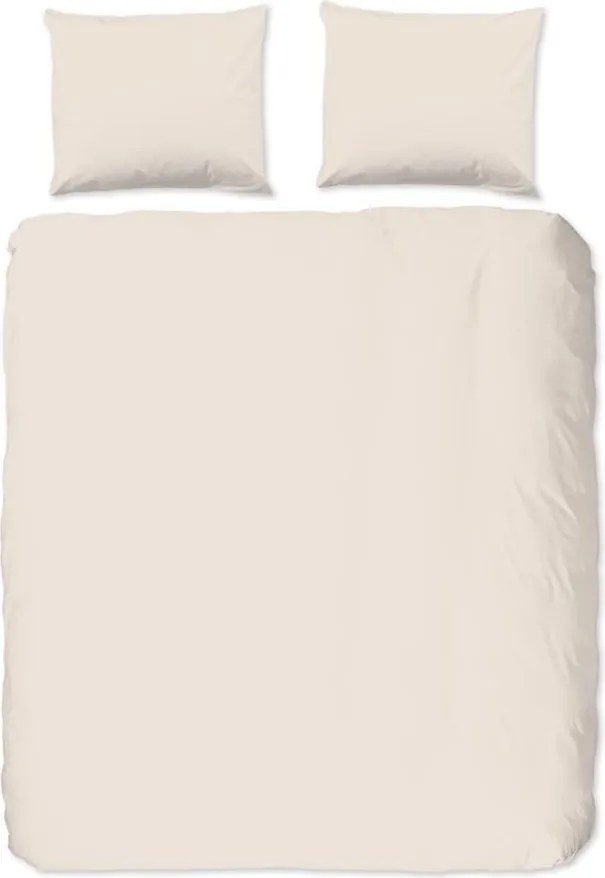 Beżowa bawełniana pościel dwuosobowa Good Morning Universal, 200x220 cm