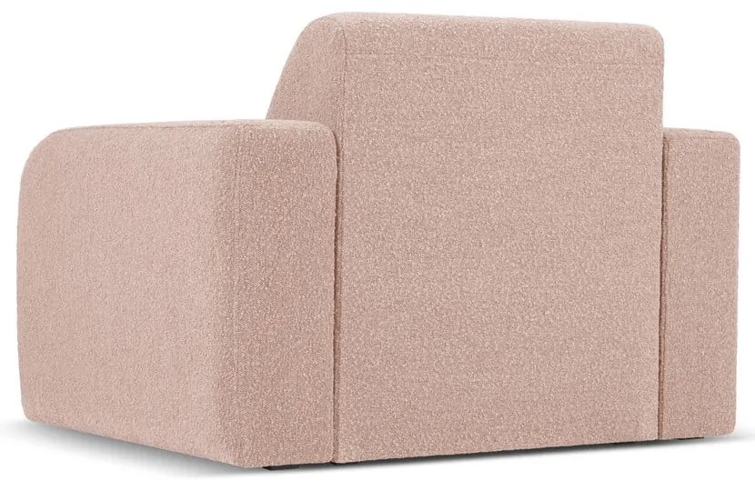 Różowy fotel z materiału bouclé Molino – Micadoni Home