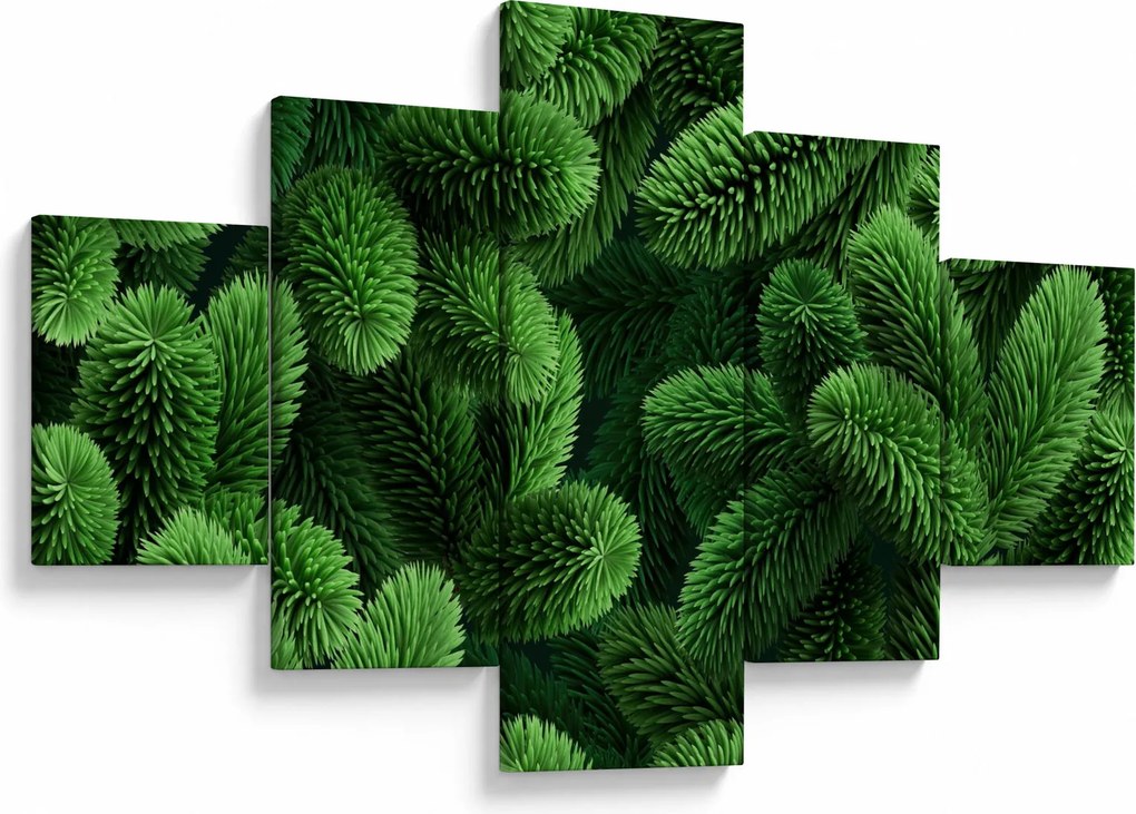 Obraz - Gałązki drzew iglastych (125x70 cm)
