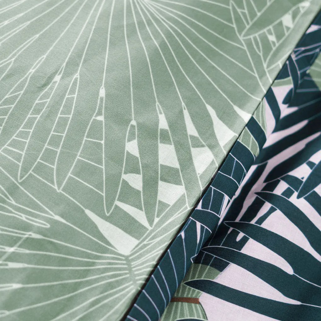 Pościel bawełniana Tropical Vibe, dwustronna, 220 x 240 cm