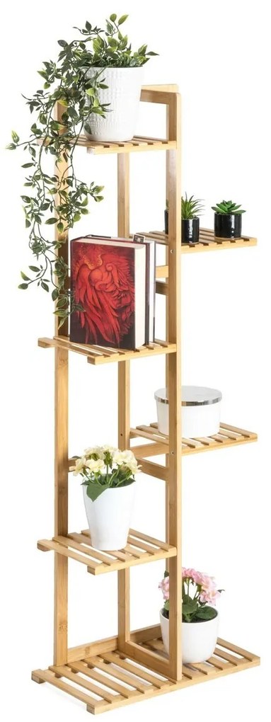 Stojak na rośliny G21 6 poziomów, bambusowy