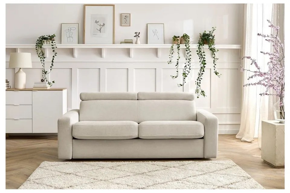 Kremowa rozkładana sofa 195 cm Monaco – Bobochic Paris