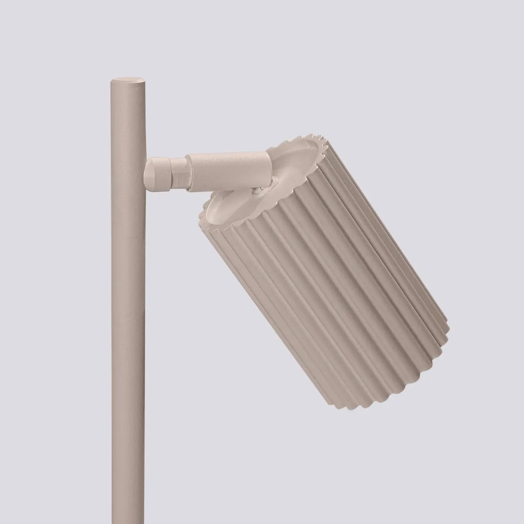 Lampa biurkowa KARBON taupe ryflowana SOLLUX  LIGHTING