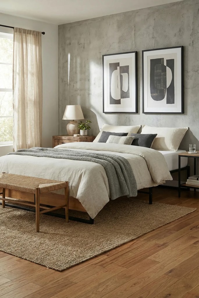 Czarne metalowe łóżko małżeńskie 140x200 cm F6-D41