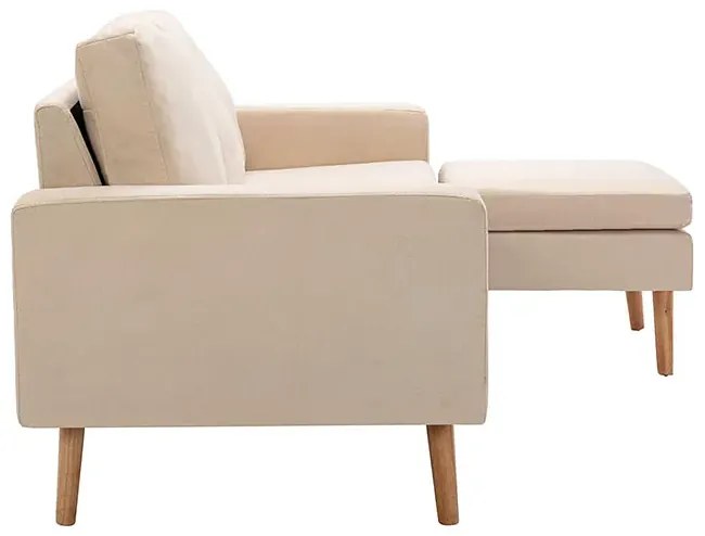 3-osobowa kremowa sofa z podnóżkiem - Muria 4Q