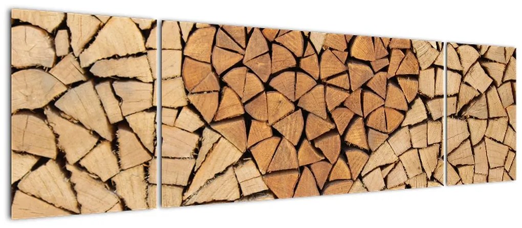 Obraz - Serce z drewna (170x50 cm)