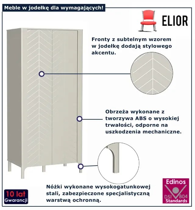 Szafa na ubrania w jodełkę kaszmir F0-K82