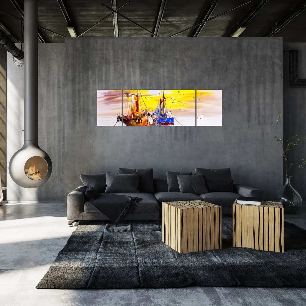 Obraz - Obraz statku (170x50 cm)