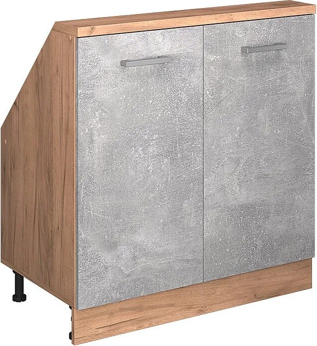 Szafka kuchenna na dach skośny beton 80x46x81.6 r-line