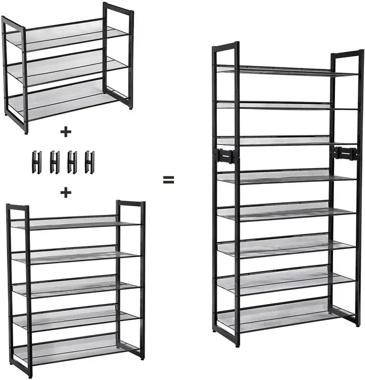 Metalowy regał z 5 regulowanymi półkami C0-H80