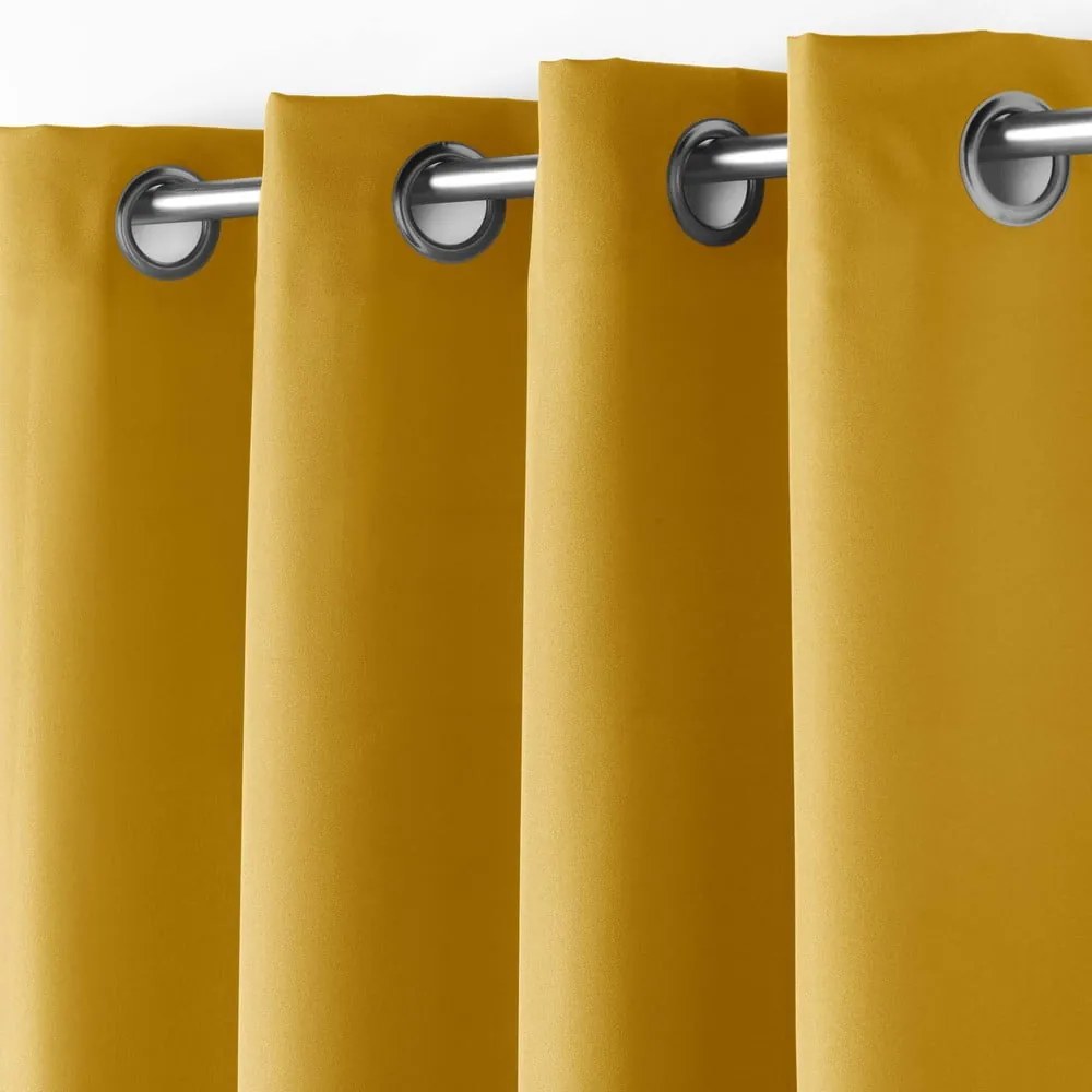 Żółta zasłona 140x180 cm Essentiel – douceur d'intérieur