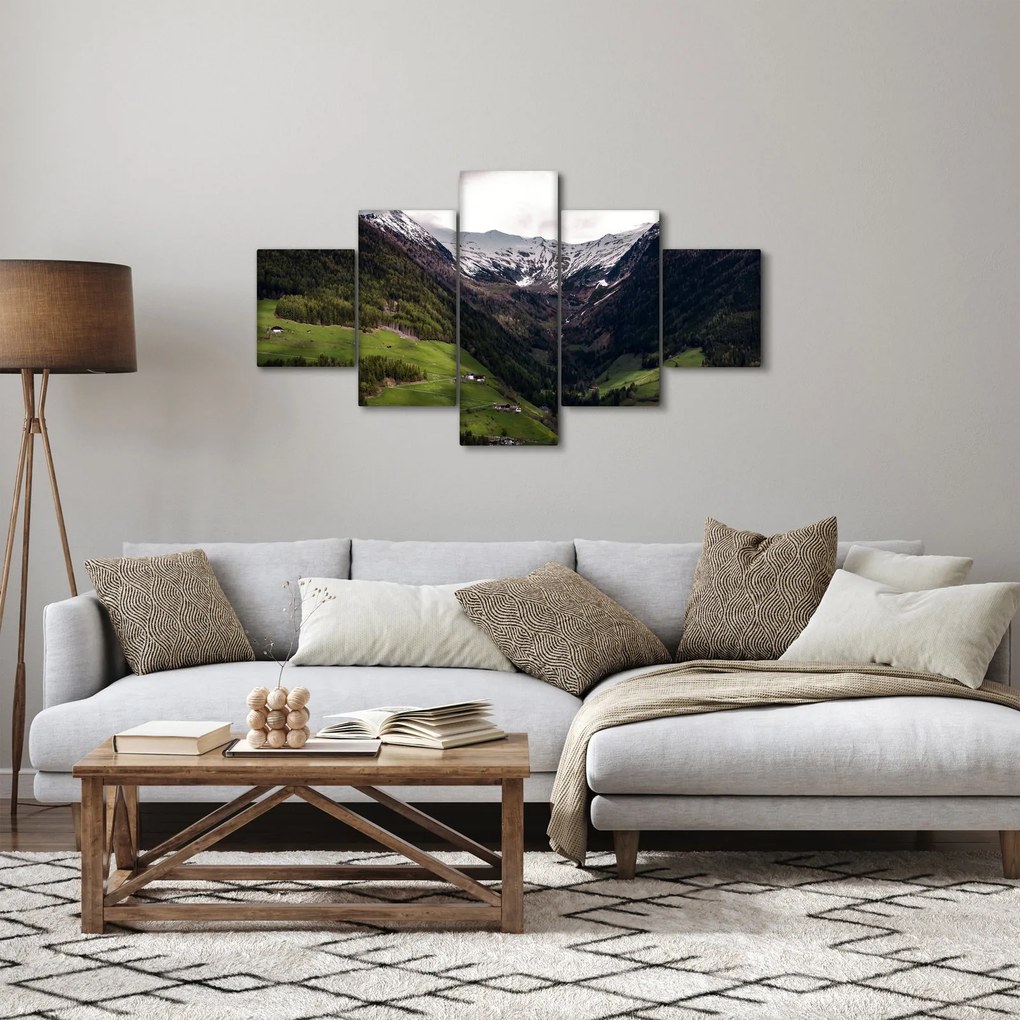 Obraz - Dolina pod górami (125x70 cm)