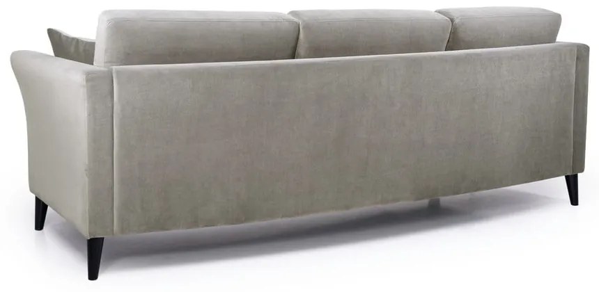 Beżowa aksamitna sofa Scandic Eden, 237 cm