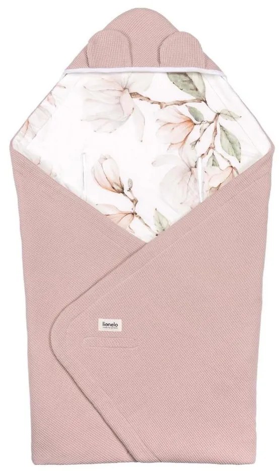 Lionelo - Otulacz do fotelika samochodowego TRAVEL SWADDLE 90x90 cm Beżowa Magnolia