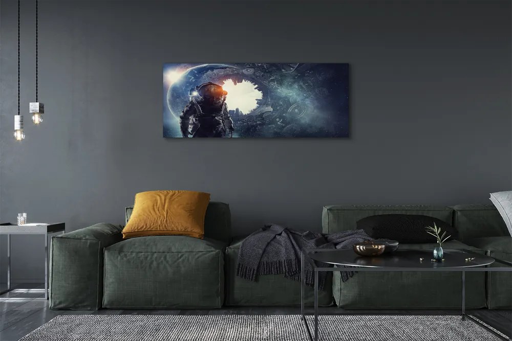 Zdjęcie na płótnie Postać w Świecie Mechanizmów