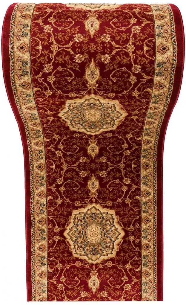 Czerwony elegancki chodnik vintage na metry G2-E08