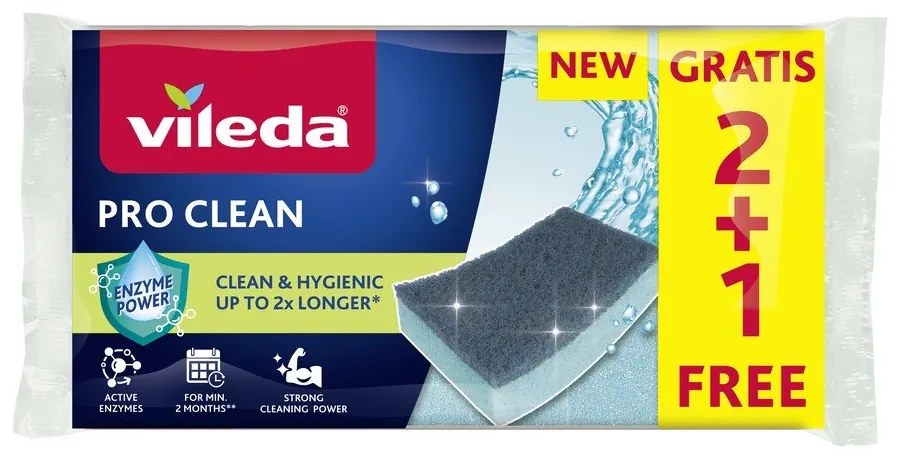 Gąbki do naczyń zestaw 9 szt. Pro Clean – Vileda