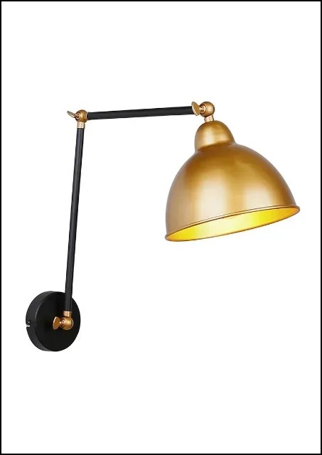 Nowoczesny czarny kinkiet regulowany - K452-Tyrso