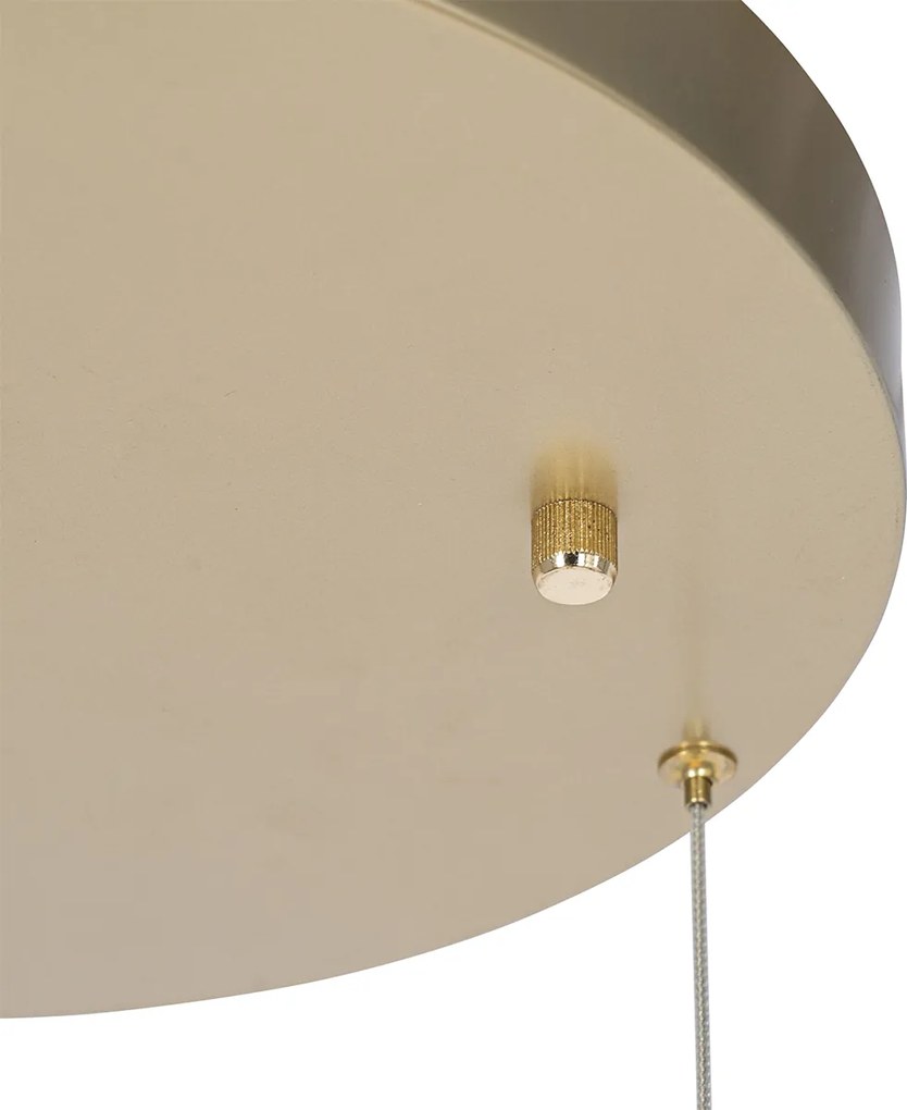 Lampa wisząca mosiądz okrągła z LED 3-stopniowo ściemniana 3-światłowa - Lyani