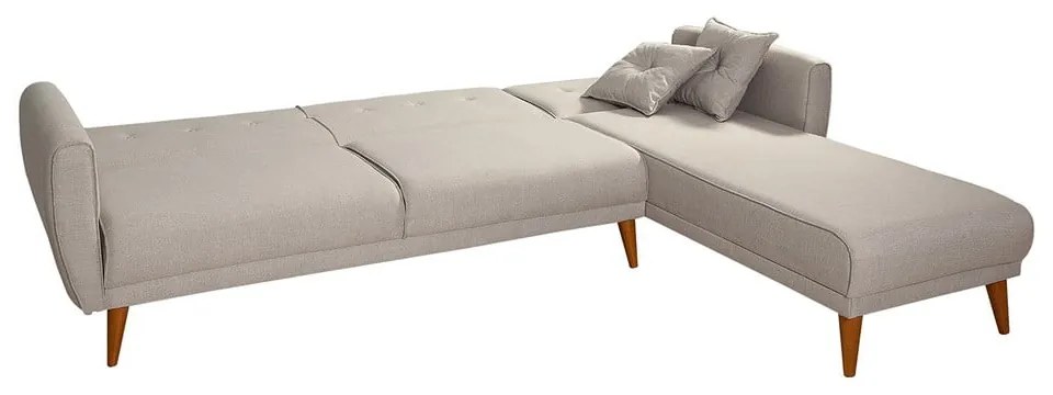 Beżowy rozkładany narożnik Aria – Balcab Home