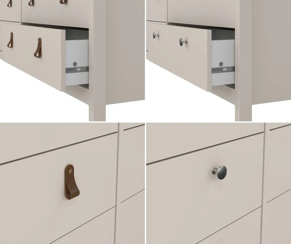 Komoda pokojowa z szufladami Madrid 4+4, kaszmir mat