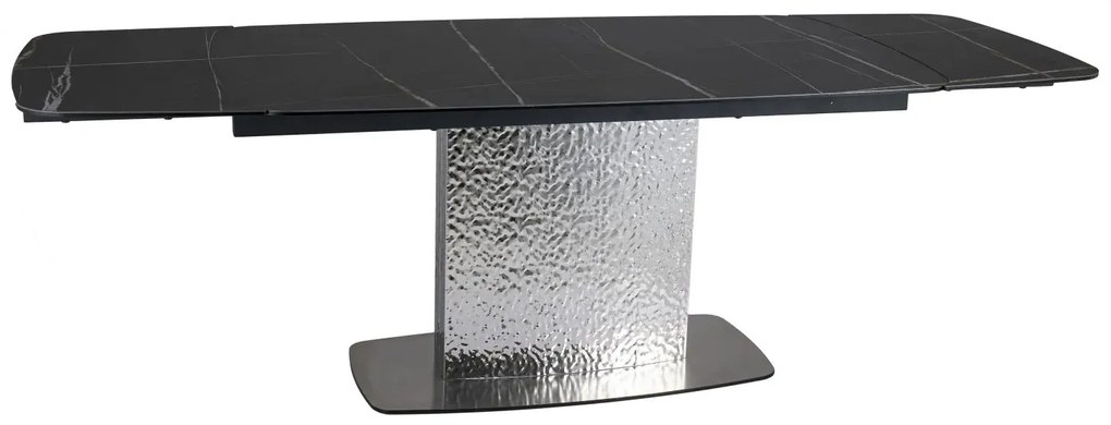 STÓŁ MONCLER CERAMIC CZARNY SAHARA NOIR / SREBRNY (160-240)X90 SIGNAL