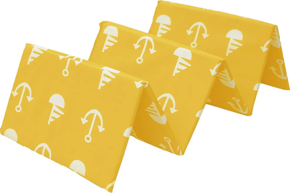 Leżak plażowy KOTWICA 180x50 cm, żółty