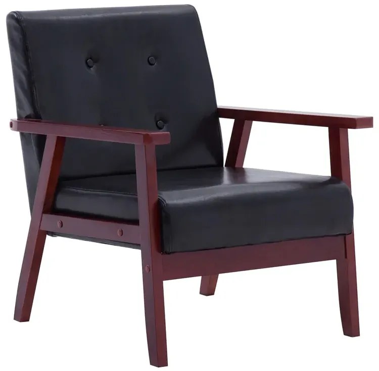 Czarny zestaw wypoczynkowy w stylu vintage - Garner 3S