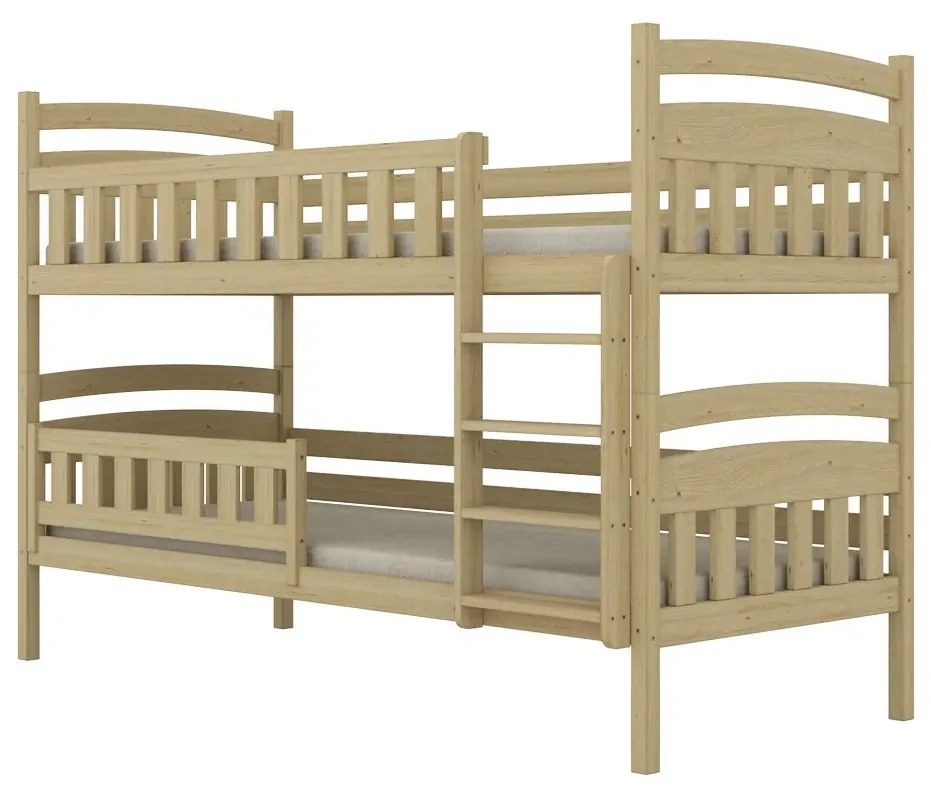 Łóżko piętrowe JULITA 160x80 sosna nielakierowana drewniane z szufladami KOCOT KIDS